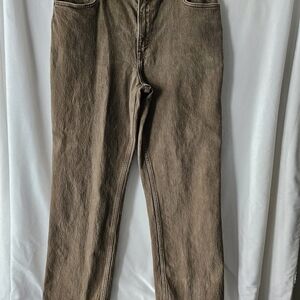 Men's Brown Straight-Leg Jeans